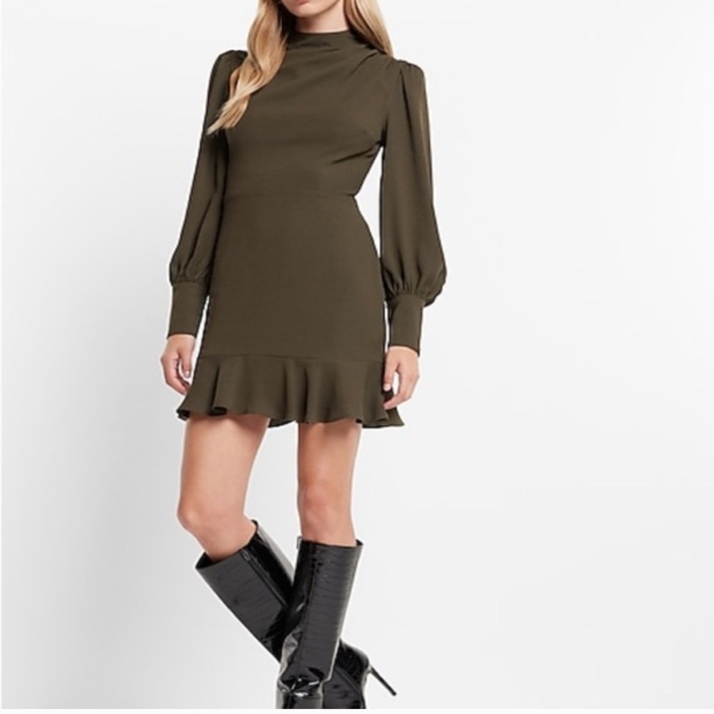 Express Olive Green Dress